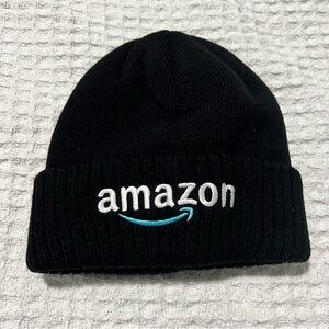 New Amazon Beanie Adult Employee Eswag Black One Size Fits All 100% Acrylic